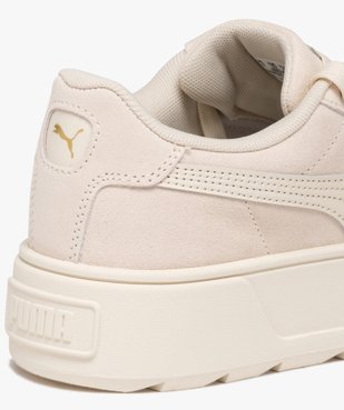 Baskets femme unies en cuir suédé avec semelle épaisse - Puma vue6 - PUMA - GEMO