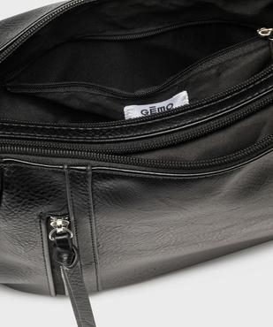 Sac femme forme besace multipoche avec zips décoratifs vue6 - GEMO (ACCESS) - GEMO