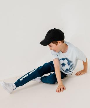 Pantalon de jogging tricolore garçon vue1 - GEMO (ENFANT) - GEMO