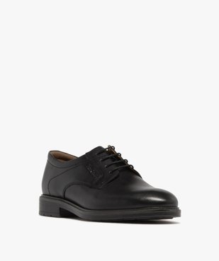 Derbies homme dessus en cuir à détails surpiqués - Pierre Cardin Diffusion vue3 - PIERRE CARDIN CONFORT - GEMO