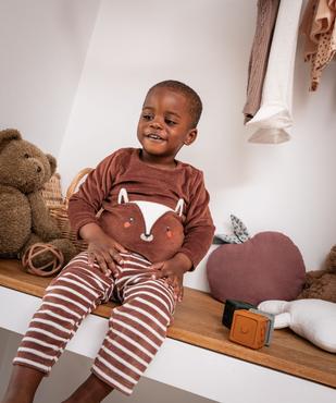 Pyjama en velours 2 pièces à motif renard bébé garçon vue6 - GEMO 4G BEBE - GEMO