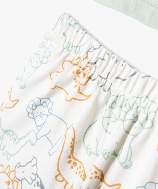 Pyjashort 2 pièces avec motifs dinosaures bébé garçon  vue2 - GEMO 4G BEBE - GEMO