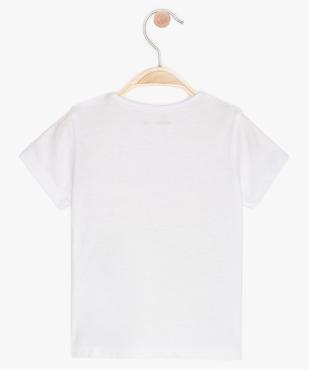 Tee-shirt bébé fille à manches courtes et motif pailleté vue2 - GEMO 4G BEBE - GEMO