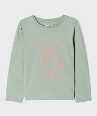 Tee-shirt manches longues avec motif devant fille vue1 - GEMO 4G FILLE - GEMO