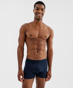 Boxers unis en coton extensible homme (lot de 2) vue1 - GEMO 4G HOMME - GEMO