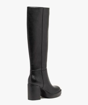 Bottes à talon haut dessus uni et à semelle plateforme vue4 - FOLLOW ME G4G - GEMO