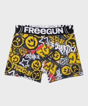 Boxer microfibre douce imprimée garçon - Freegun vue4 - FREEGUN - GEMO