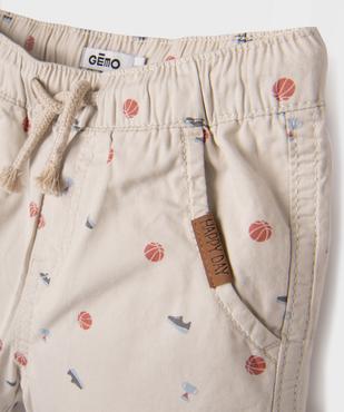 Short en toile à taille ajustable bébé garçon vue2 - GEMO 4G BEBE - GEMO
