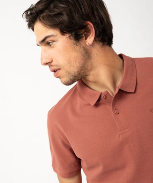 Polo à manches courtes en maille piquée homme vue2 - GEMO 4G HOMME - GEMO