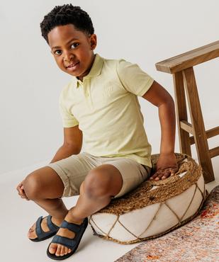 Bermuda en coton twill imprimé à revers garçon vue4 - GEMO 4G GARCON - GEMO