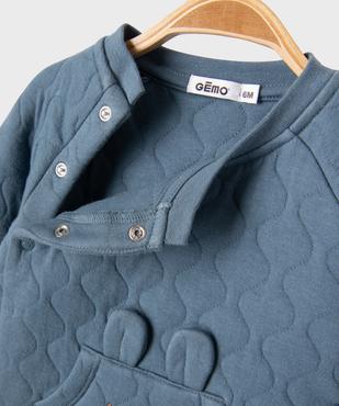 Gilet sweat fermeture sur le côté bébé garçon vue3 - GEMO(BB COUCHE) - GEMO
