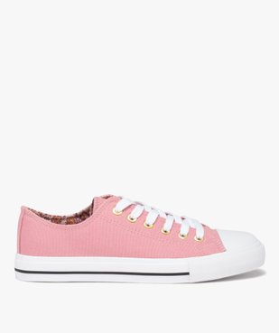 Baskets femme en toile unie et bout renforcé vue1 - GEMO 4G FEMME - GEMO