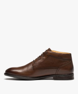 Boots hommes unies et en cuir à lacets - Pierre Cardin vue4 - PIERRE CARDIN D - GEMO