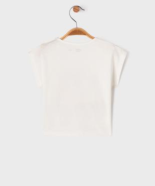 Tee-shirt manches ultra courtes coupe large avec motif bébé fille vue4 - GEMO 4G BEBE - GEMO