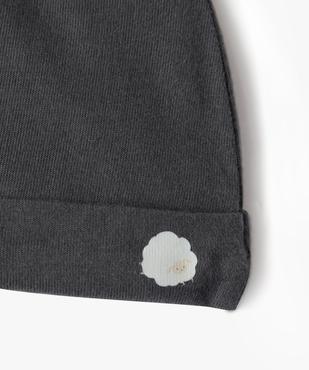 Bonnet de naissance en jersey imprimé à revers (lot de 2) vue2 - GEMO 4G BEBE - GEMO