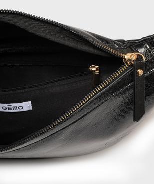 Sac banane en matière vernie avec bandoulière pailletée femme vue3 - GEMO (ACCESS) - GEMO
