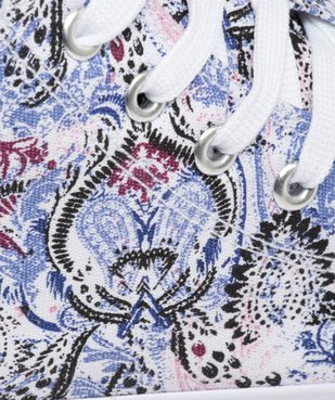 Baskets femme en toile imprimée tige montante vue6 - GEMO 4G FEMME - GEMO