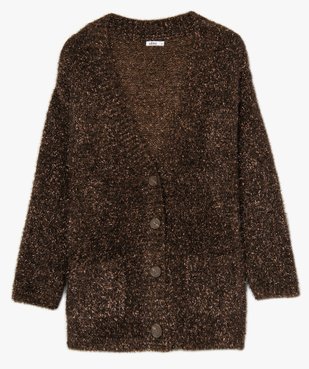 Gilet femme en maille façon angora avec fil lurex vue4 - GEMO(FEMME PAP) - GEMO