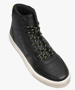 Baskets homme unies semi-montantes à lacets vue5 - GEMO (SPORTSWR) - GEMO