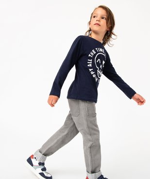 Tee-shirt à manches longues avec motif XXL garçon vue5 - GEMO 4G GARCON - GEMO