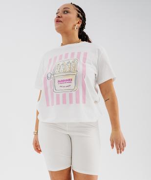 Legging court en maille extensible femme grande taille vue4 - GEMO (G TAILLE) - GEMO