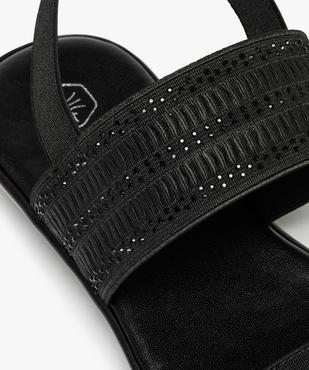 Sandales femme à larges brides élastiques et strass vue6 - GEMO (CASUAL) - GEMO