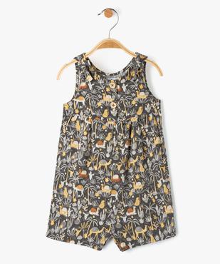Combishort bébé fille fluide à motifs vue1 - GEMO(BEBE DEBT) - GEMO