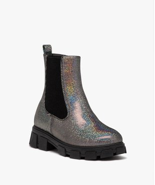 Boots fille style Chelsea à strass et à semelle épaisse vue2 - GEMO (ENFANT) - GEMO