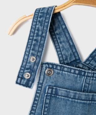Salopette en jean avec entrejambe zippé bébé garçon vue4 - GEMO(BEBE DEBT) - GEMO
