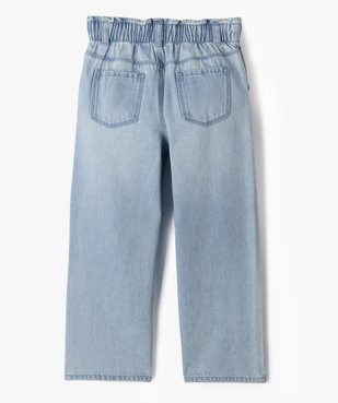 Jean wide leg avec ceinture élastique ajustable fille vue9 - GEMO (ENFANT) - GEMO
