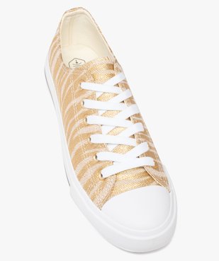 Baskets femme en toile à bout renforcé fermeture lacets vue6 - GEMO 4G FEMME - GEMO