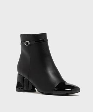 Boots zippées à bout carré et talon trapèze femme vue2 - FOLLOW ME G4G - GEMO