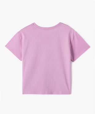 Tee-shirt fille à manches courtes coupe ample vue3 - GEMO (JUNIOR) - GEMO