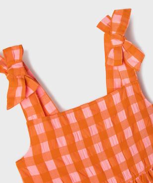 Robe à carreaux avec volants et noeud sur les bretelles fille vue2 - GEMO (ENFANT) - GEMO