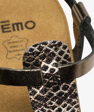 Sandales femme brillantes bicolores à brides vue6 - GEMO (CASUAL) - GEMO