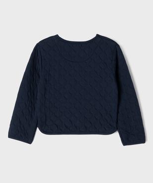 Sweat zippé en matière matelassée fille - LuluCastagnette vue4 - LULUCASTAGNETTE - GEMO