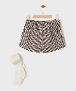 Ensemble 2 pièces jupe-short + collant épais bébé fille vue3 - GEMO(BEBE DEBT) - GEMO