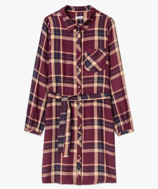 Robe chemise à carreaux femme - LuluCastagnette vue4 - LULUCASTAGNETTE - GEMO