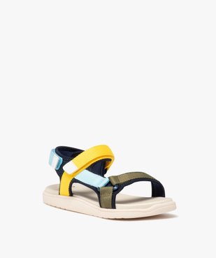 Sandales garçon en mesh avec brides colorées à scratch vue2 - GEMO (ENFANT) - GEMO