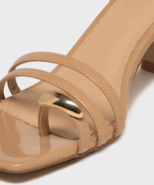 Sandales à talon trapèze et brides bijou femme - Follow Me vue6 - FOLLOW ME - GEMO