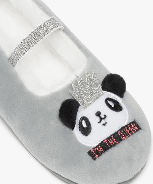 Chaussons fille forme ballerine avec motif panda vue6 - GEMO 4G FILLE - GEMO