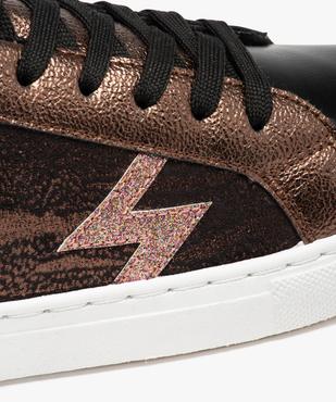 Baskets femme zébrées avec détails à paillettes vue6 - GEMO (SPORTSWR) - GEMO