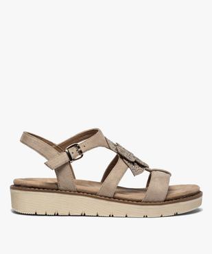 Sandales femme à semelle crantée et leur ornée de strass vue1 - GEMO (CASUAL) - GEMO