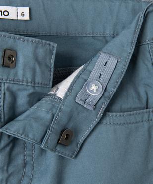 Bermuda en twill avec revers cousus garçon vue2 - GEMO 4G GARCON - GEMO