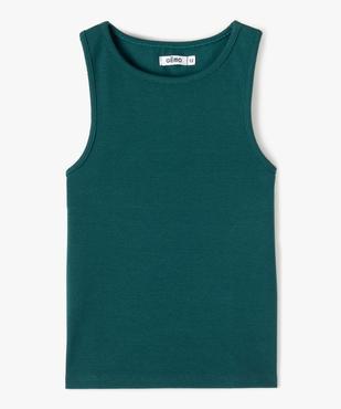 Débardeur fille ado côtelé en coton stretch vue1 - GEMO (JUNIOR) - GEMO