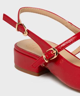 Escarpins à large talon plat et bout pointu vernis femme vue6 - FOLLOW ME - GEMO