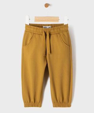 Pantalon de jogging uni avec taille ajustable bébé garçon vue1 - GEMO 4G BEBE - GEMO