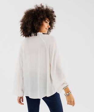 Blouse en viscose froissée à col V femme vue3 - GEMO(FEMME PAP) - GEMO