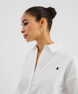 Chemise en coton coupe ample femme - LuluCastagnette vue3 - LULU CASTAGNETTE GEMO FOR GOOD - GEMO