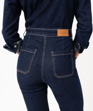 Combinaison pantalon en jean à manches longues femme vue5 - GEMO 4G FEMME - GEMO
